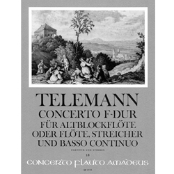 Telemann, GP: Concerto in F (score & parts)